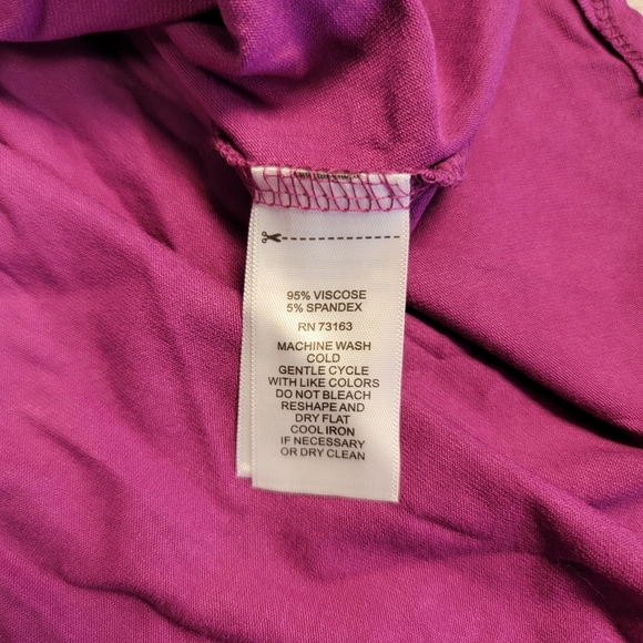 Cupio Curvy Scoop Neck Long Sleeve Women's Blouse Hollyhock Size 2X - Picture 6 of 6